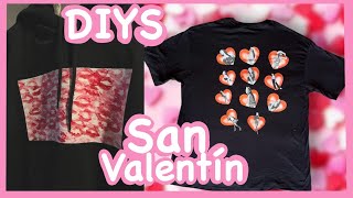 DIY SUDADERA CON BESOS Y PLAYERA CON FOTOS para mi novio San Valentín  Brenda PE [upl. by Lemhaj693]