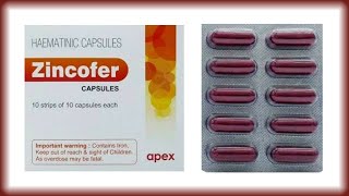 Zincofer Capsule BenifitDose  All Details  Haematinic Capsule Uses [upl. by Renate]