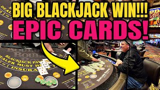 BIG WIN 😱 Unbelievable BLACKJACK Cards 🔥🔥🔥 [upl. by Eimmot]