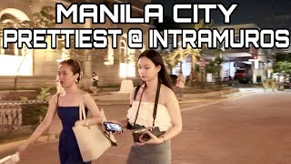 PRETTIEST INSIDE at INTRAMUROS  Night Walking Tour THE REAL OLD CITY of Manila 4K [upl. by Nawak264]