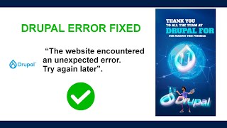 FIXED “The website encountered an unexpected error Try again later”  Drupal Website [upl. by Assena647]