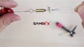 SAMSFX Fishing How to tie lure and hook nail knot using Fast Nail Knot Tool [upl. by Ellenuahs]