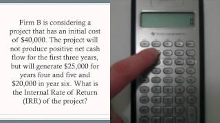 Calculating IRR Using BA II Plus [upl. by Bainbridge]