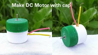 How To Make Motor From bottle cap  how to make Motor at home  DC Motor [upl. by Daune]