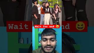 Wait for end 😂😂  shorts funny reaction comedy dance [upl. by Anivas]