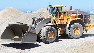 BIG Volvo L350H Wheel Loader  Working in Danish Gravel Pit  Danish Construction [upl. by Ariek]