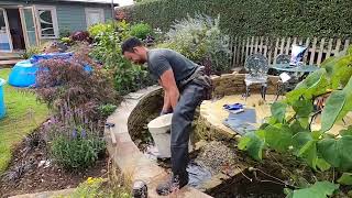 How to build a pond building my own pond Part 3 pond almost completed [upl. by Clea]