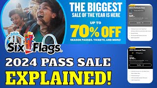 Six Flags 2024 Season Pass Sale EXPLAINED [upl. by Ydnat]