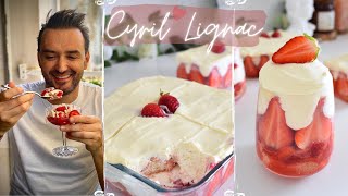 TIRAMISU aux Fraises de CYRIL LIGNAC en 10 Min  4 Ingrédients 🍓 DÉLICIEUX  Recette Facile [upl. by Atikan]