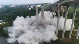 Sprengung der alten Lahntalbrücke bei Limburg [upl. by Anilejna]