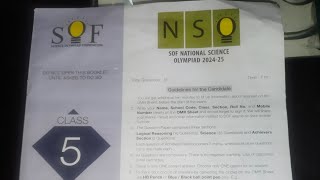 class 5 NSO 2024 2025 question paper set A the world biggest Olympiad [upl. by Norit]