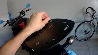 Como Instalar o Suporte e Baú na Cb650f  LM04 [upl. by Norine]