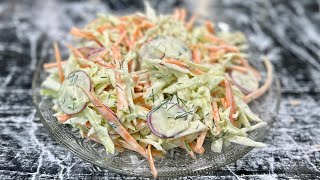 Salade de choux express ultra crémeuse 🥗 STYLE COLESLAW [upl. by Aivital601]