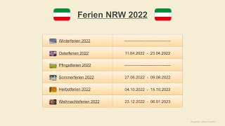 Ferien NRW 2022 [upl. by Nayra176]