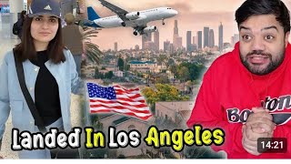 Left new York And Land ln Los Angeles 🥰🇱🇷 United States of America Hollywood ka shahar [upl. by Evander]