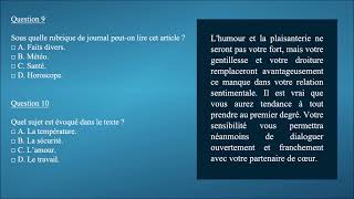 【TEF blanc 2017 2018】 Compréhension écrite du TEF avec correction [upl. by Namielus]