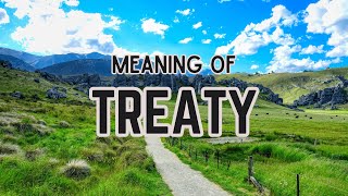 What is the meaning of Treaty [upl. by Leontine]