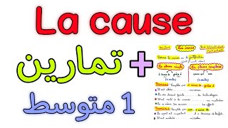 درس La cause أولى متوسط الفصل الثاني français 1AM [upl. by Sink]