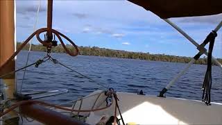 mizzen sheet to tiller sailing [upl. by Dolphin]