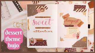 Plan With Me August 2022 Bullet Journal  Dessert Theme [upl. by Almond]