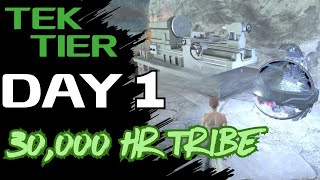 DAY 1  How We Got Skiff amp Teleporter In Only A Few Hours Early Game Raids  Ark PvP [upl. by Nosde669]