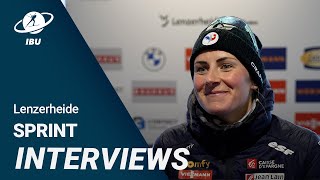 World Cup 2324 Lenzerheide Women Sprint Interviews [upl. by Zaragoza]