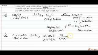 How will you make the following conversions  i Methyl alcohol into ethyl alcohol ii Ethyl alco [upl. by Aitital]