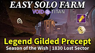 Destiny 2  Void Titan Legend Gilded Precept Farm ONE SHOT CHAMPIONS [upl. by Aicenaj]