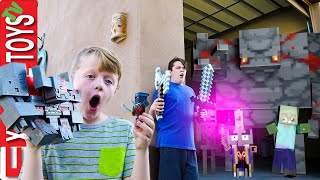 Minecraft Dungeons Epic Battle Ethan and Cole Take on the Mobs [upl. by Anola999]