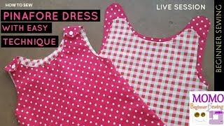 Live Lesson 1  How to Sew Pinafore Dress by MOMO [upl. by Geithner]