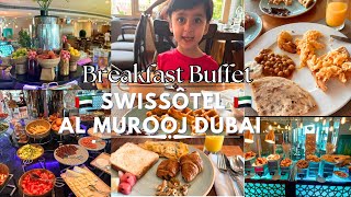 Breakfast Buffet at Swissôtel Al Murooj  5 Star Hotel Dubai Breakfast Experience [upl. by Elletse]