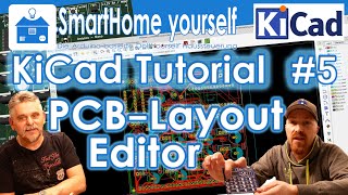 KiCad Tutorial für Anfänger 5  Der PCBLayoutEditor quotPcbnewquot und Netzlisten [upl. by Aeduj755]