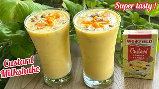 Custard Milkshake Recipe  Weikfield Custard Powder Recipe  Custard powder Milkshake [upl. by Ahsiuqat]