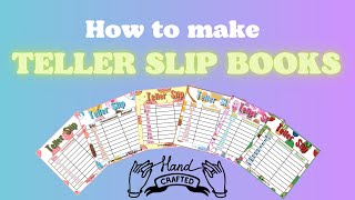 DIY Teller Slip Books  Cash Budgeting  Create with me [upl. by Teresa]