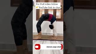 How to do Chakrasana for beginner jeevanyogastudio shots [upl. by Palmira]