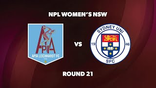 NPL Womens NSW Round 21 APIA Leichhardt FC v Sydney University SFC [upl. by Hatti]