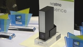 Netatmo Présence surveille lextérieur de votre habitation  CES 2016 [upl. by Yrffoeg166]