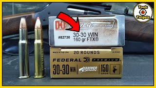 LEVER vs HAMMER3030 Hornady Lever Evolution amp Federal Premium HammerDown AMMO Test [upl. by Nabal]