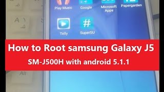 How to Root samsung Galaxy J5 SMJ500H with android 511 [upl. by Persson]