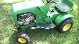 John Deere 100 20 hp modified lawn tractor and pulley swap [upl. by Mikael622]