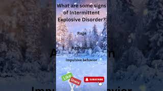 What are some signs of Intermittent Explosive Disorder [upl. by Enivid]