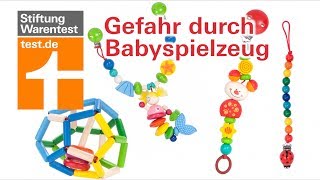 Gefahr durch Babyspielzeug Diese 4 sind mangelhaft Schnullerkette Wagenkette Greifling [upl. by Amisoc]