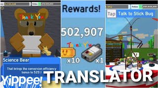 Roblox Bee Swarm Simulator  Translator Science Bears 21th quest completed [upl. by Margret]