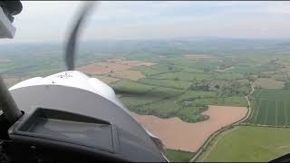 Overhead join approach and landing at Shobdon Aerodrome in a C42 microlight [upl. by Ikoek]