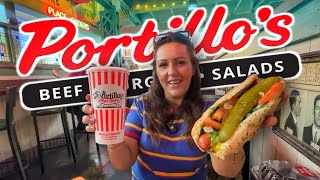 PORTILLO’S HOTDOGS Why This Place is SO GOOD Chili Cheese Dogs Chicago Dogs Chocolate Cake MORE [upl. by Stew663]