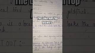 The Laburnum Top Class 11 Questions and Answers  The Laburnum Top Question Answer shorts [upl. by Singer]