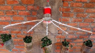 Como hacer Riego por goteo con botellas de plástico reciclado para fresas tomates y flores [upl. by Ynnos]