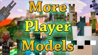 Minecraft Mods  More Player Models 142 Review and Tutorial [upl. by Kcirddes]