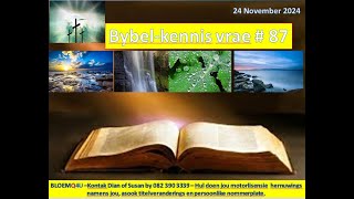 Sondagaand Bybelvrae  87 Toets jou Algemene Bybel kennis [upl. by Florinda]