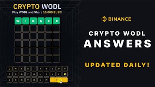 Binance Crypto WODL Answer Today  5amp8 Letter 30 Sep [upl. by Duff]